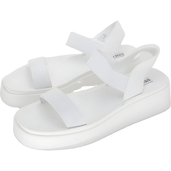 Steve Madden Janice Women's White Sandal - Size 11 - Picture 2 of 6